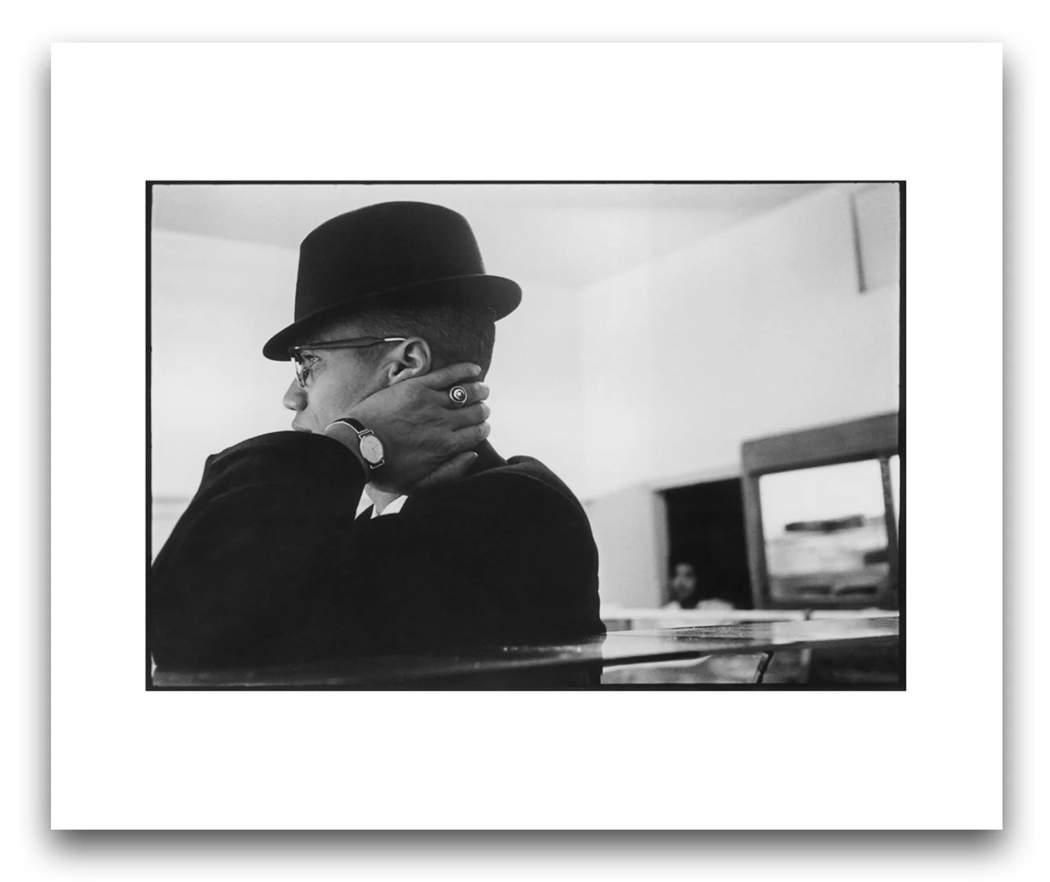 Previously unpublished, Limited edition print: Malcolm X, Chicago, 1961 (The Other View)