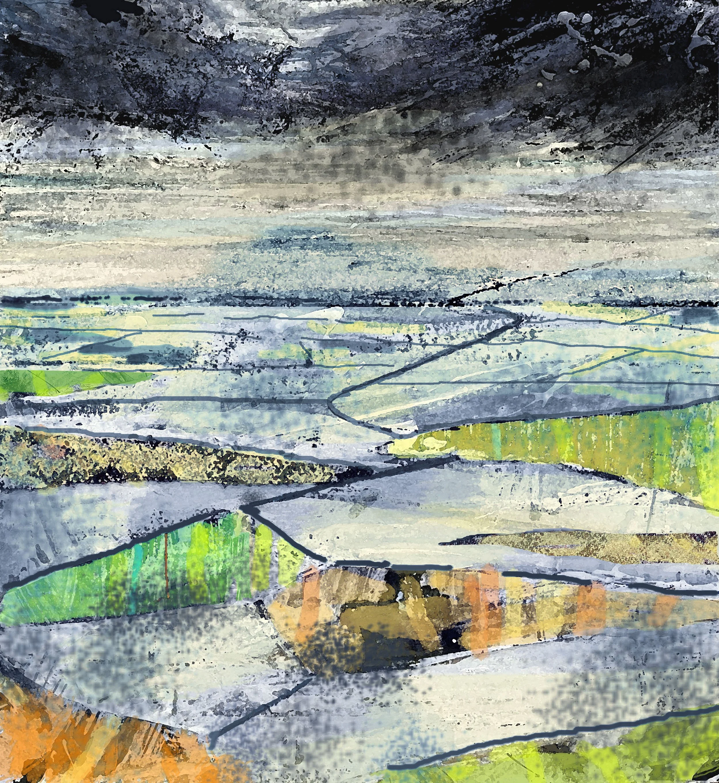 Vale of York from Sutton Bank, Yorkshire - abstract 2