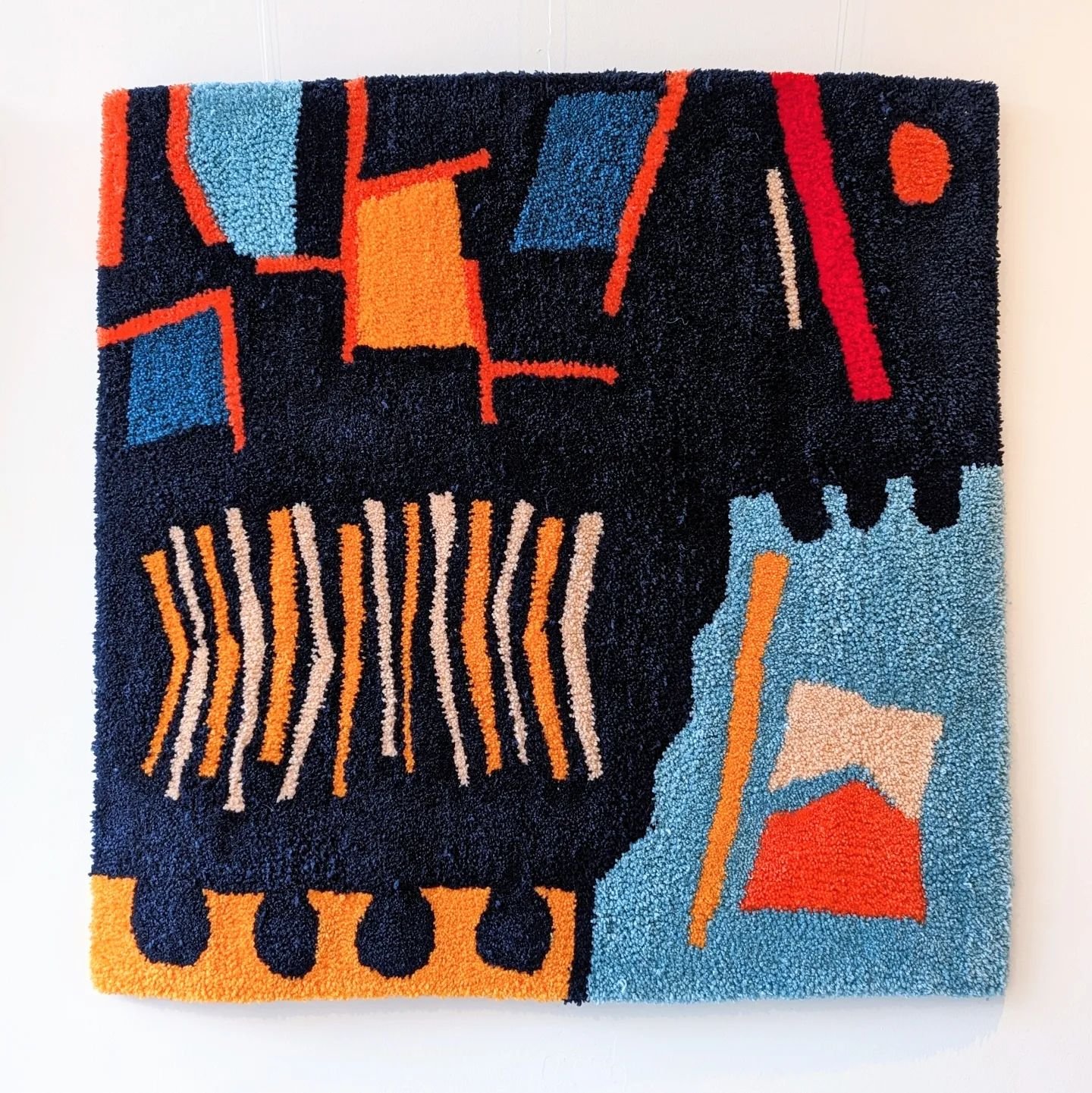 New in the gallery! ✨ 
Brightening up the walls this week are Lucy Caster's new tufted wall hangings. Inspired by her earlier Haymarket Square works, these hangings focus on bold colour, pattern and shapes found in the prints. Lucy studied textile de