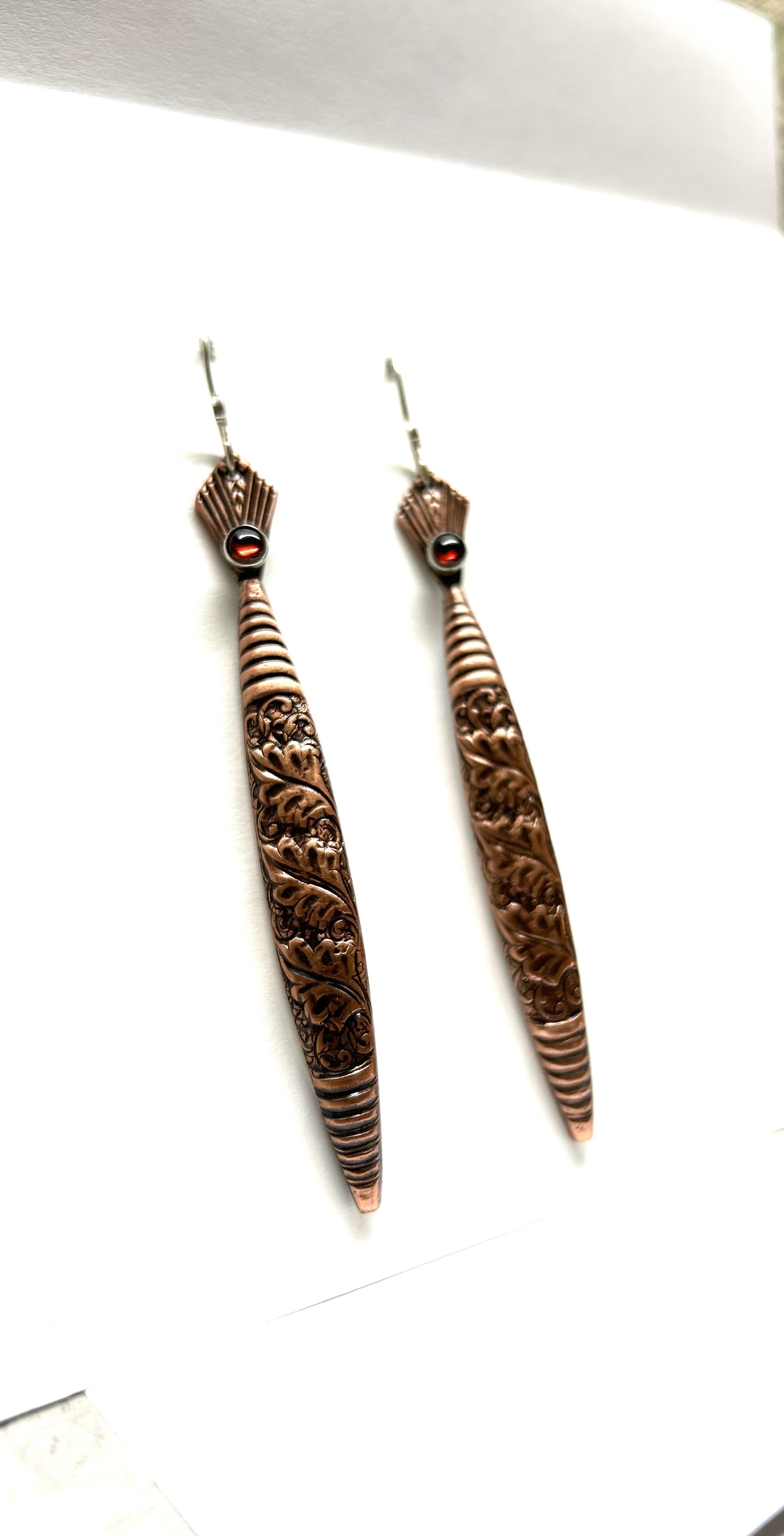 Copper earrings