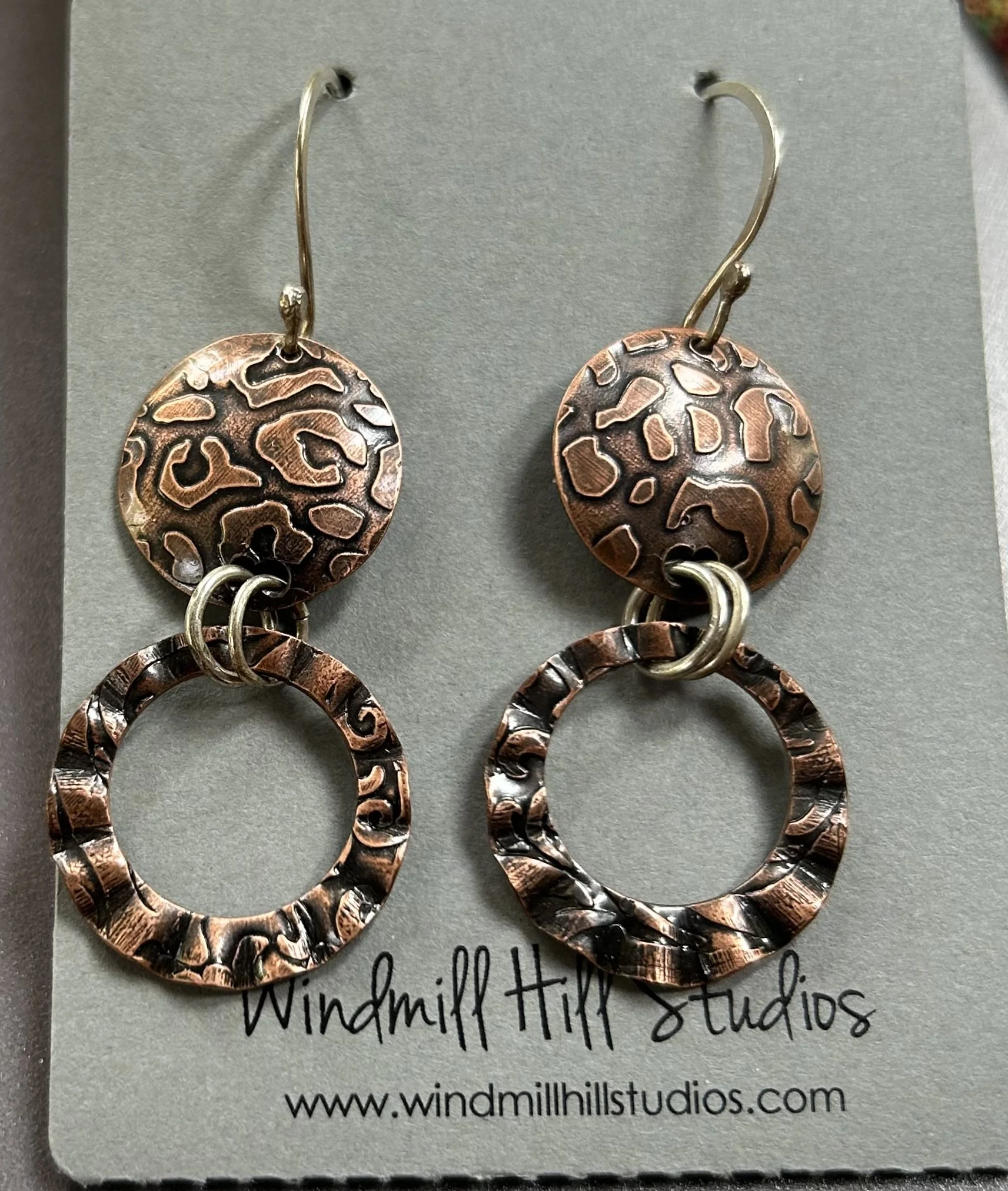 Copper earrings