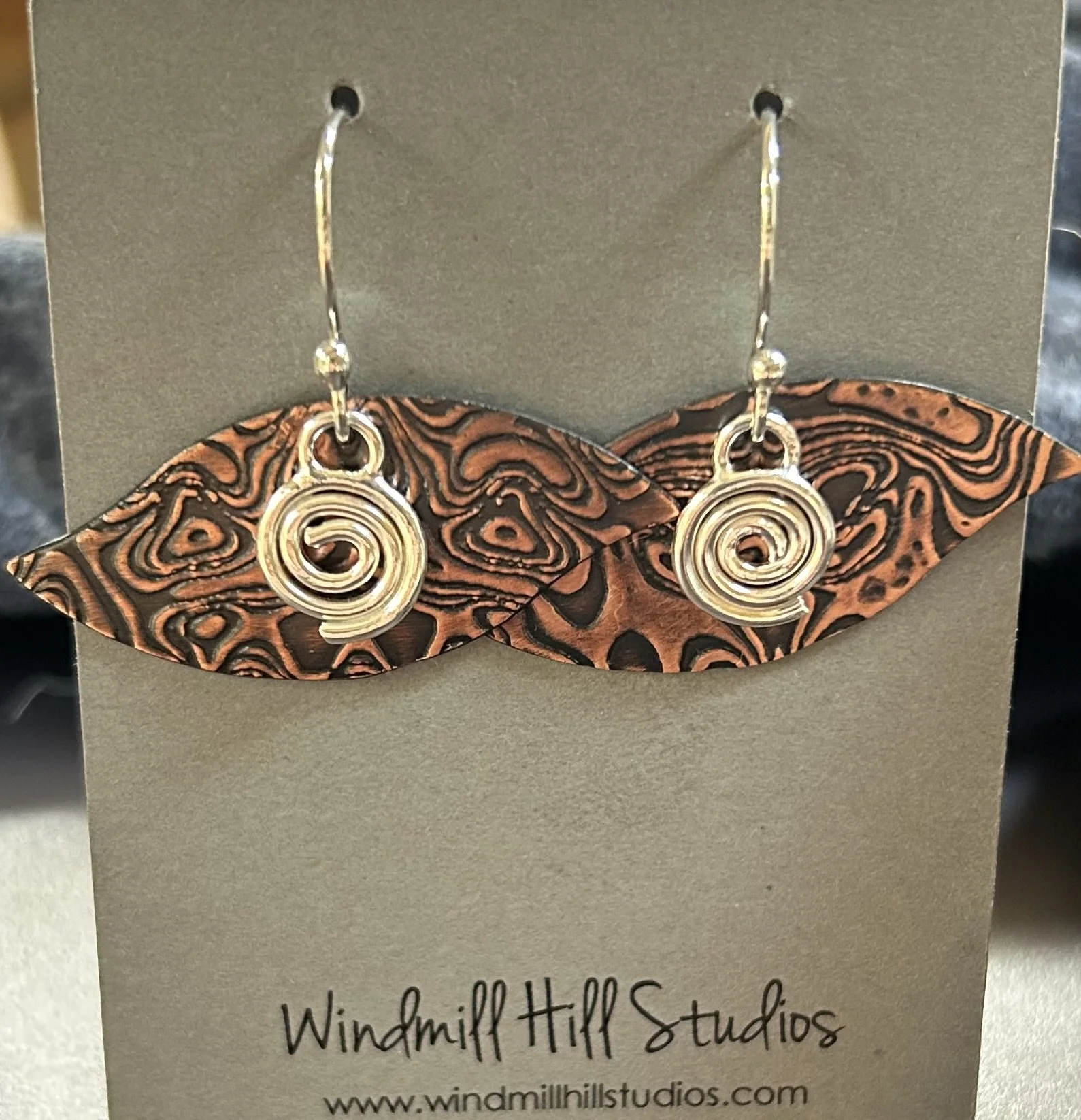 Copper earrings