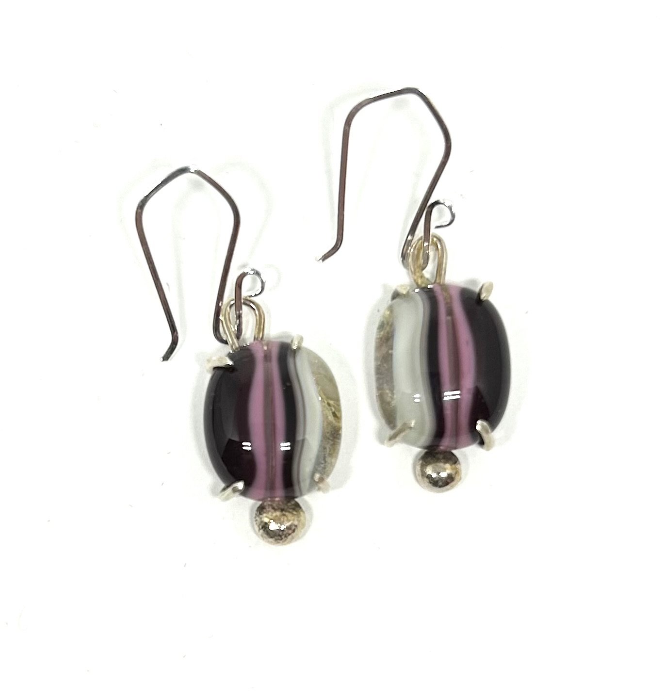 Silver and bead Earrings
