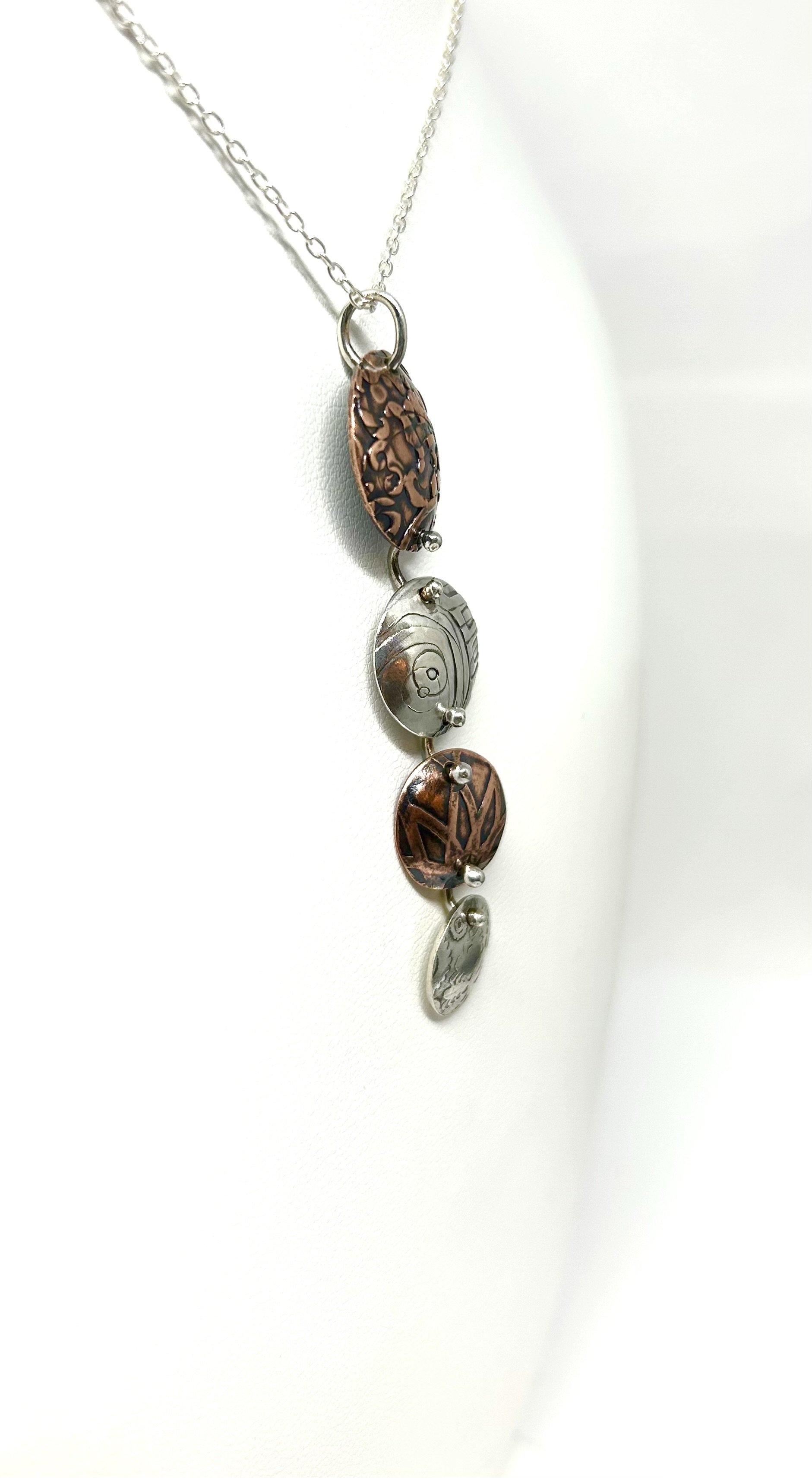 Silver and copper necklace
