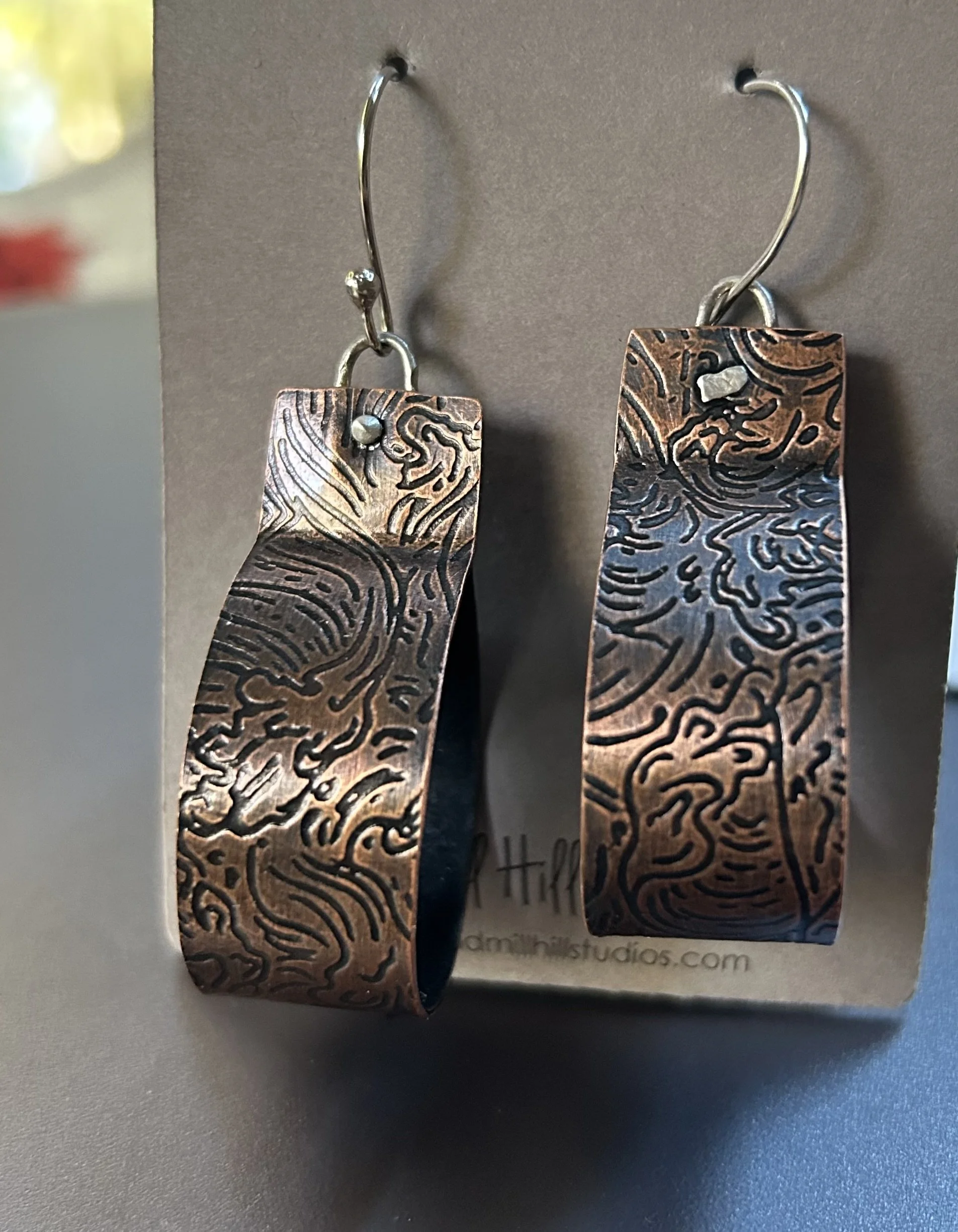 Copper hoop earrings