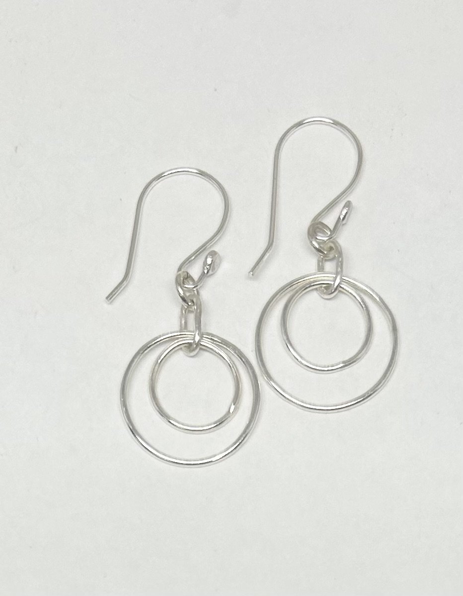 Sterling Silver Double Hoops