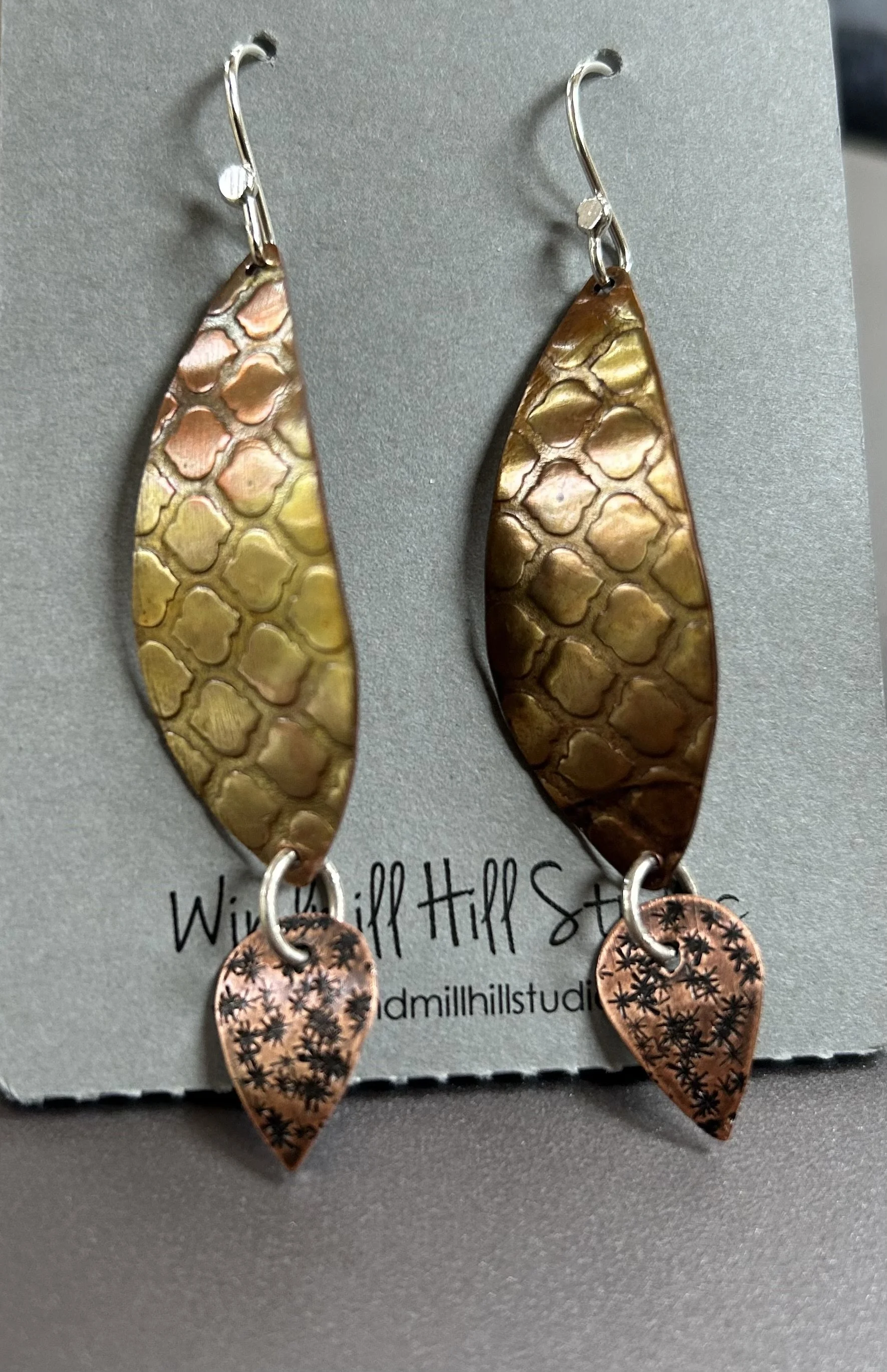 Copper earrings