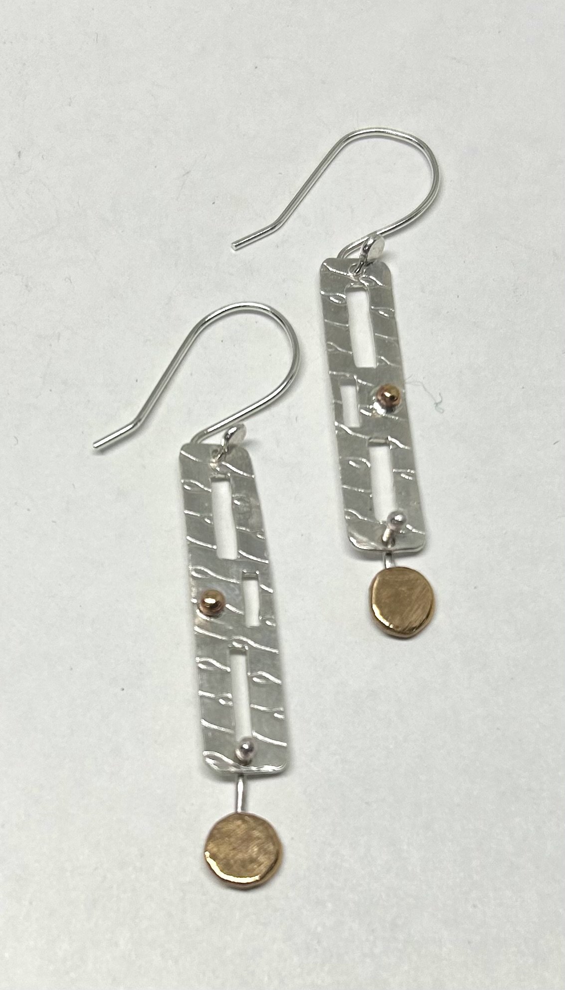 Silver and Brass Earrings