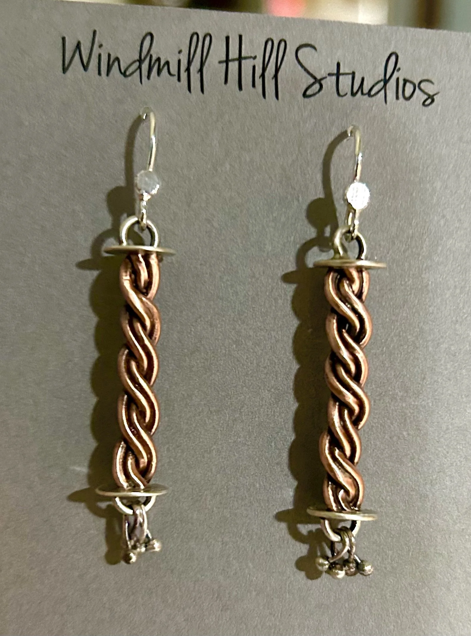 Copper Twist earrings