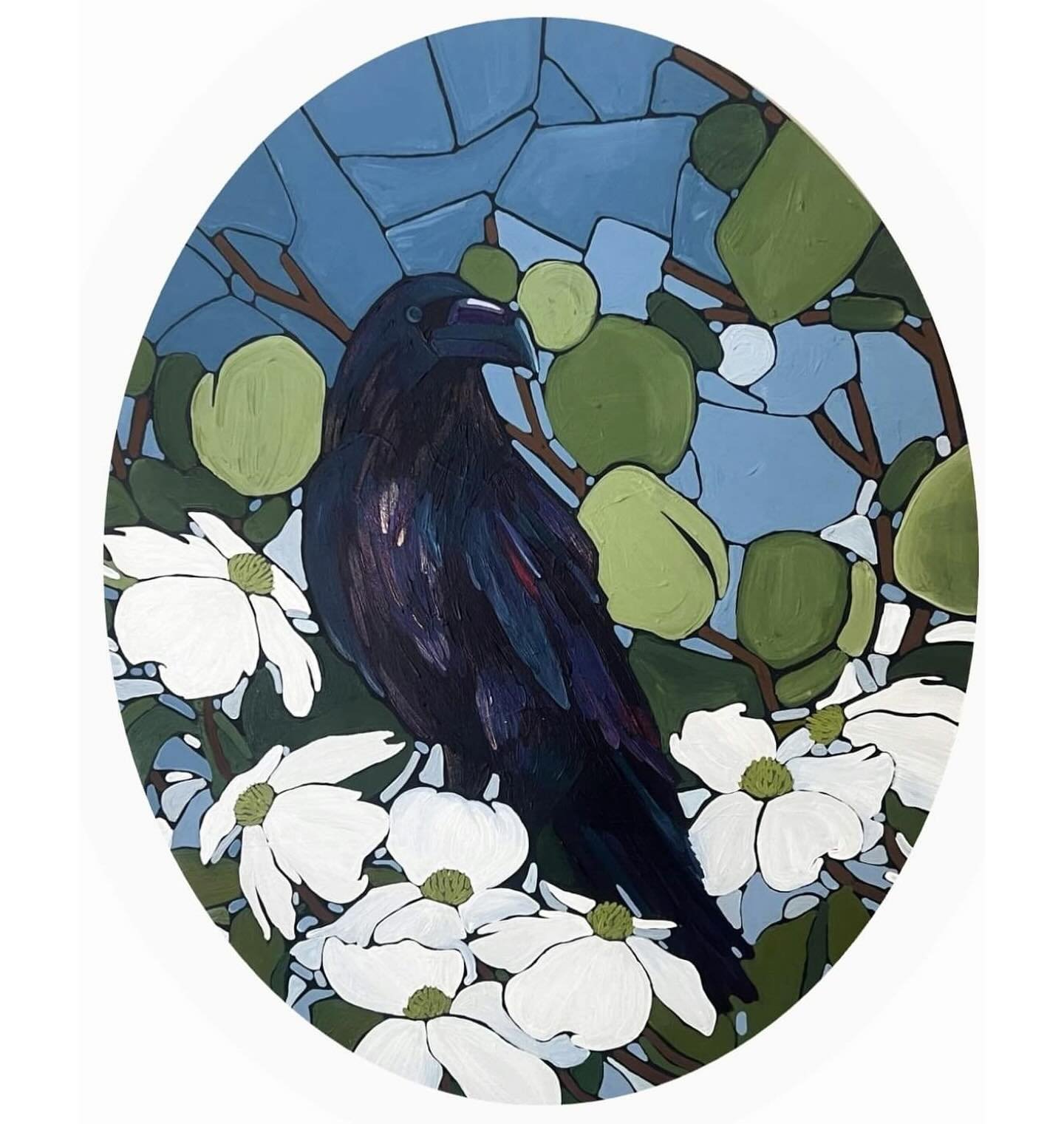 Raven in the Dogwoods. $100
Acrylic on 12x15in wood panel.

#tiarasaficmartinart #acryliconwood #acrylicart #raven #dogwood #virginiadogwood #acrylicart #painting #art #artoftheday #artofinstagram #artistsoninstagram #floral #originalart #art_we_insp