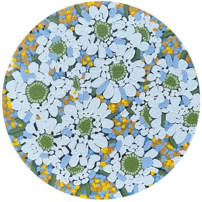 Round Floral.
Acrylic on 8in round canvas $75

#tiarasaficmartinart #acrylıcart #floralart #smallart #artofinstagram #artoftheday #art #artist #originalart #liquitex #liquitexofficial #originaltubewringer #floral #art_we_inspire #springfieldartguild 
