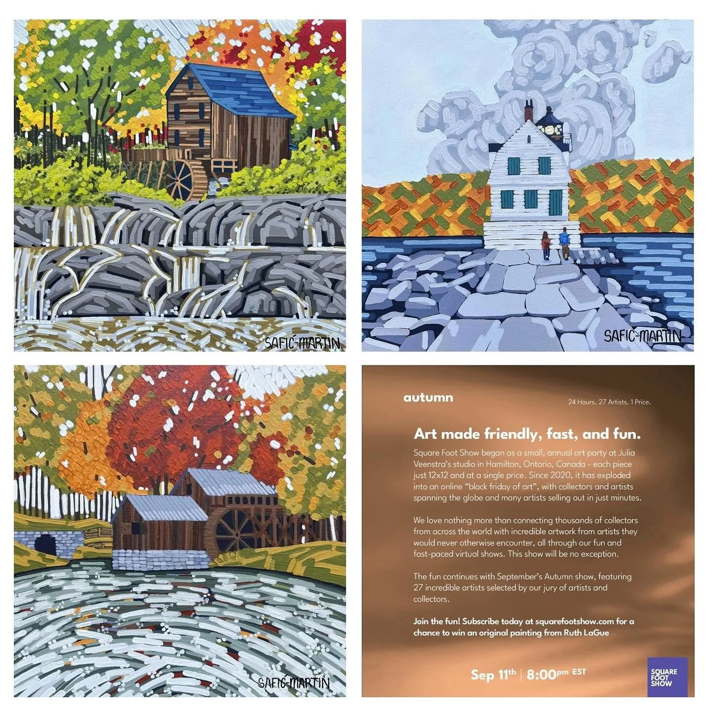 Make sure you mark your calendar for the @squarefootshow Autumn theme coming Sept 11th! You&rsquo;ll want to be ready, so sign up to receive access to the preview. 

There are so many amazing artists involved, and it&rsquo;s such a pleasure to be amo