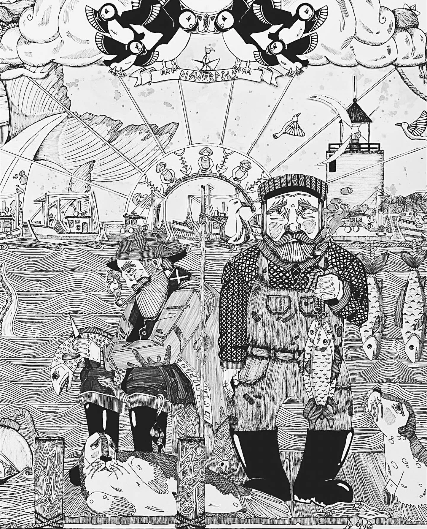 Happy to say that this piece is back up on the website after having been part of the Survey of Women in the DMV exhibit. 

#tiarasaficmartinart #fisherfolk #delrayartisans #micronpen #strathmore