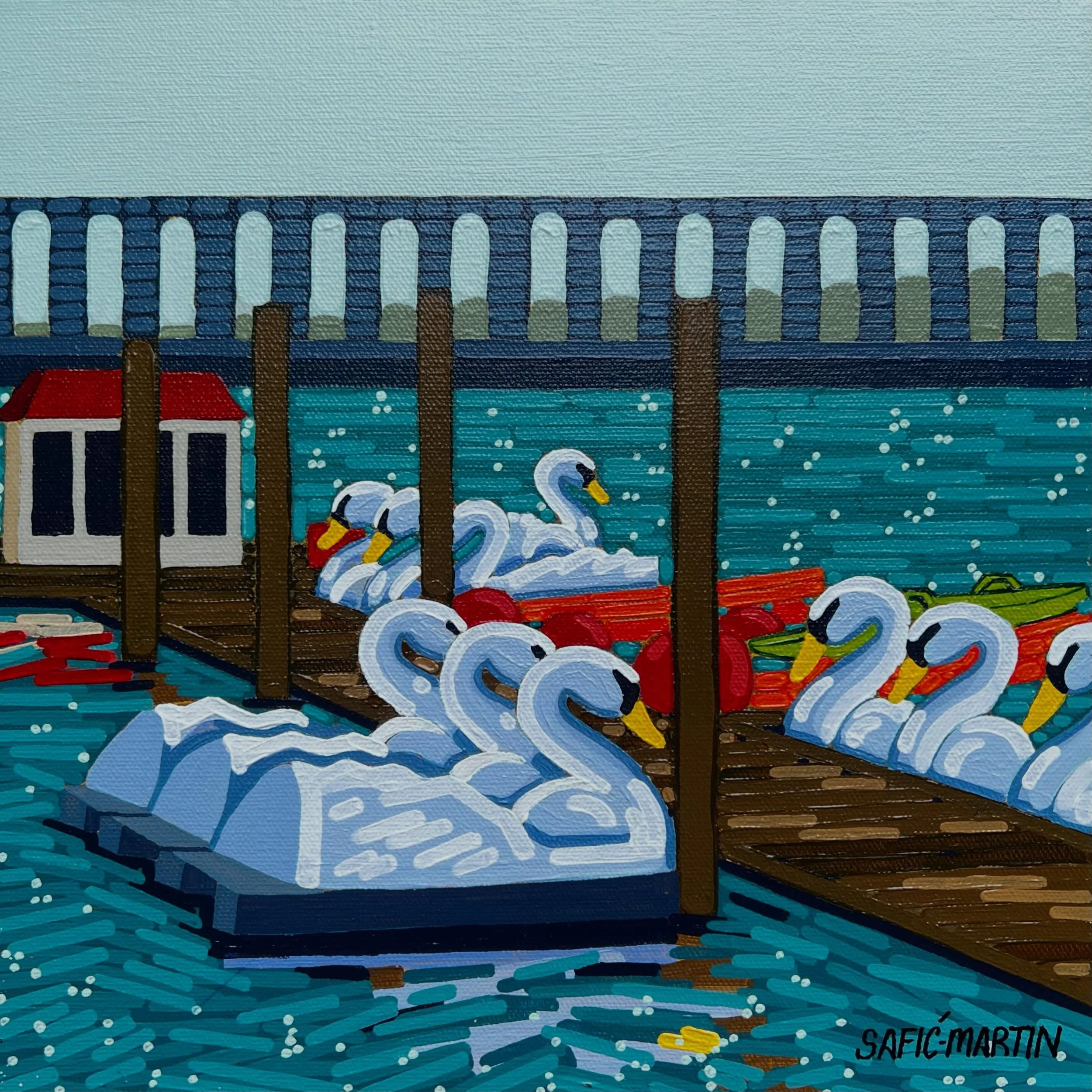 Swan paddle boats Seaside, Oregon.
Acrylic 12x12x1.5in $125

#tiarasaficmartinart #seasideoregon #oregonart #acrylicart #swans