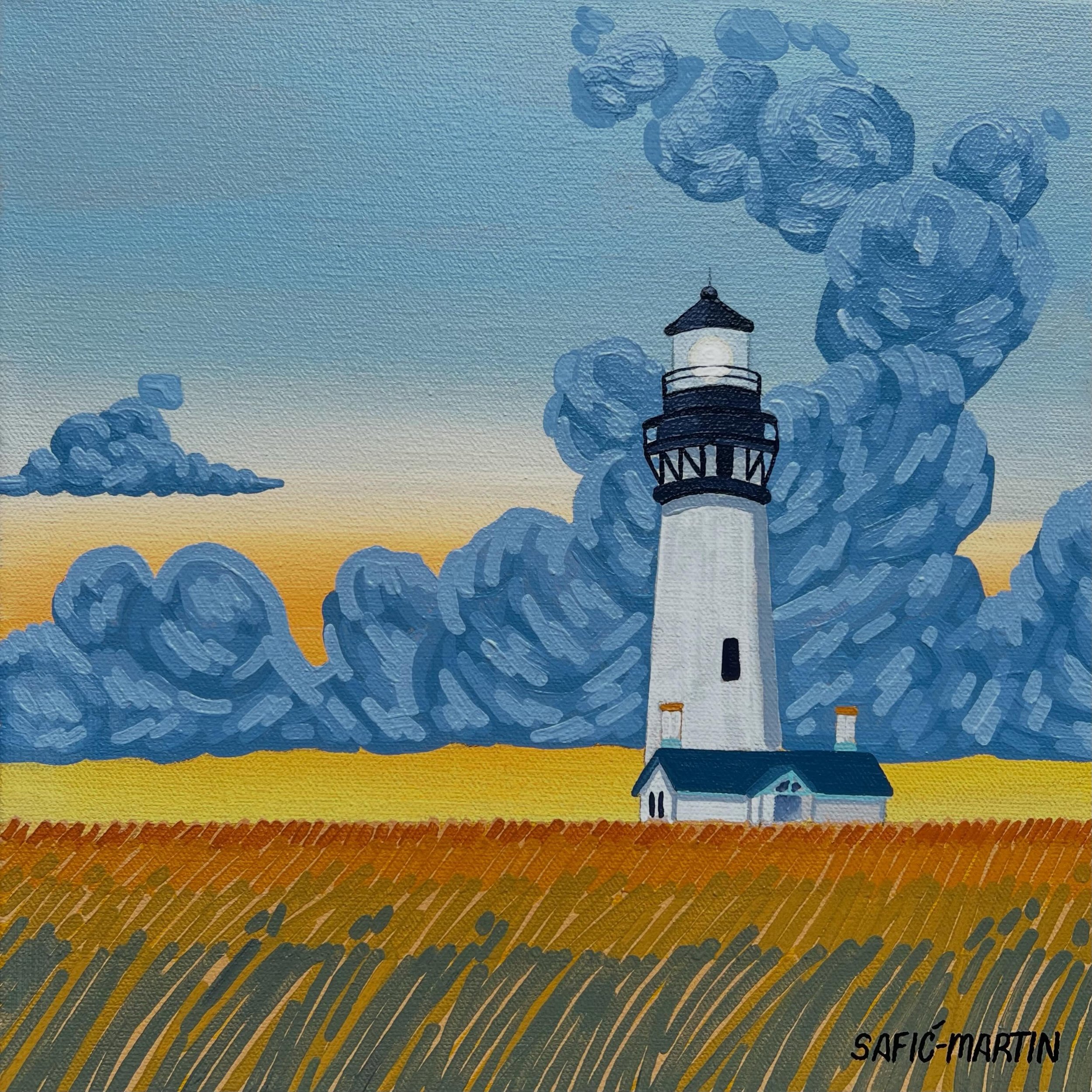Yaquina Head Lighthouse, Oregon. $125
Acrylic on 12x12x1.5in canvas.

#tiarasaficmartinart #yaquinaheadlighthouse #oregonart #100dollarbaby #taubmansidewalkartshow