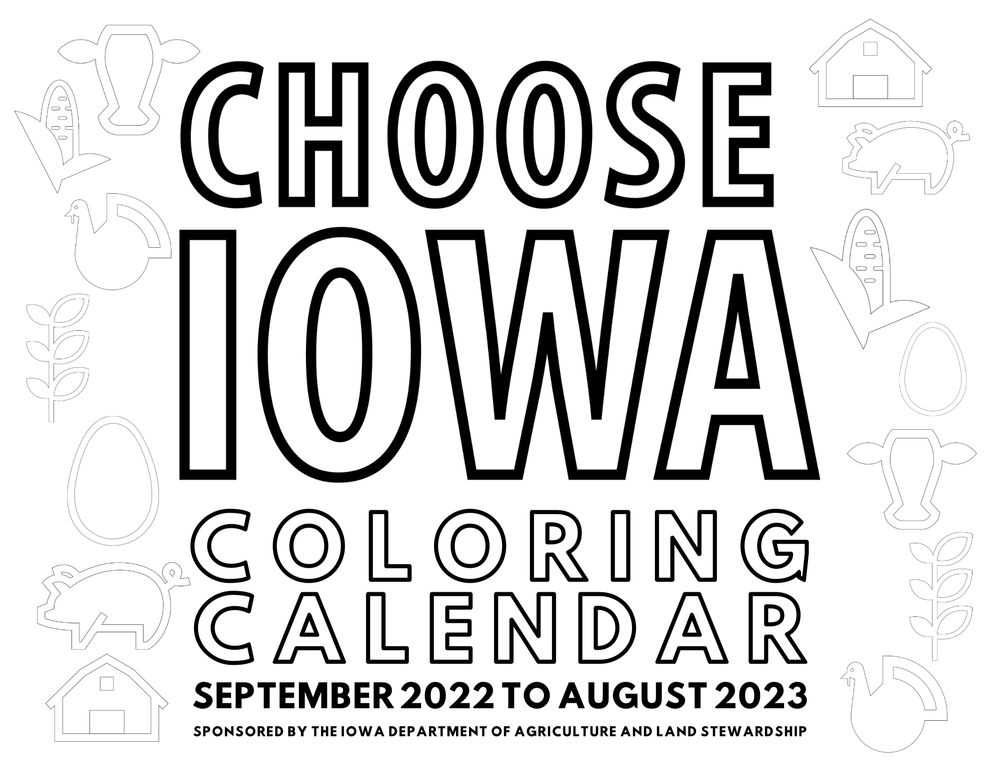 Coloring Calendar Contest — Choose Iowa