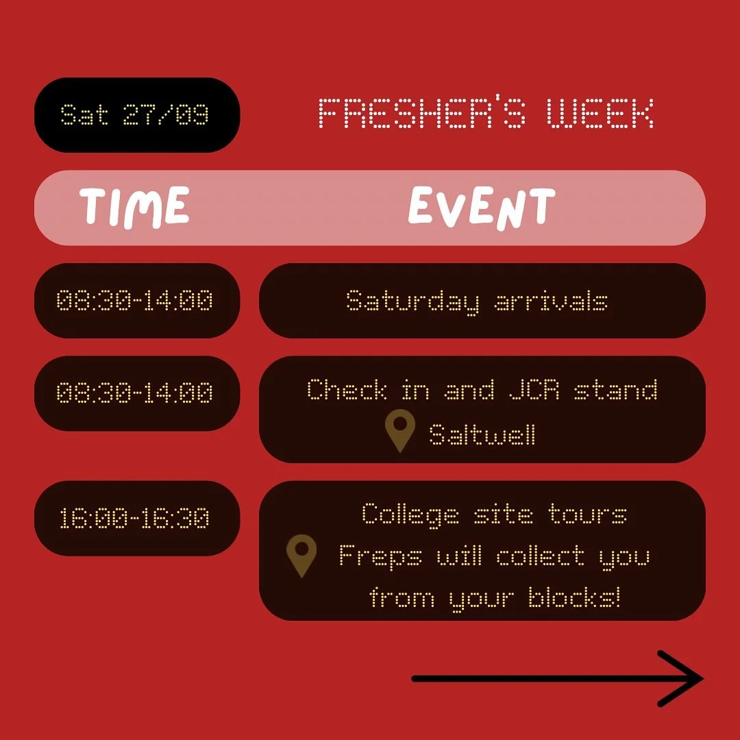 Hello Freshers! Tomorrow is the beginning of Core Freshers Week. Are you excited? We definitely can&rsquo;t wait! ❤️🌟😆