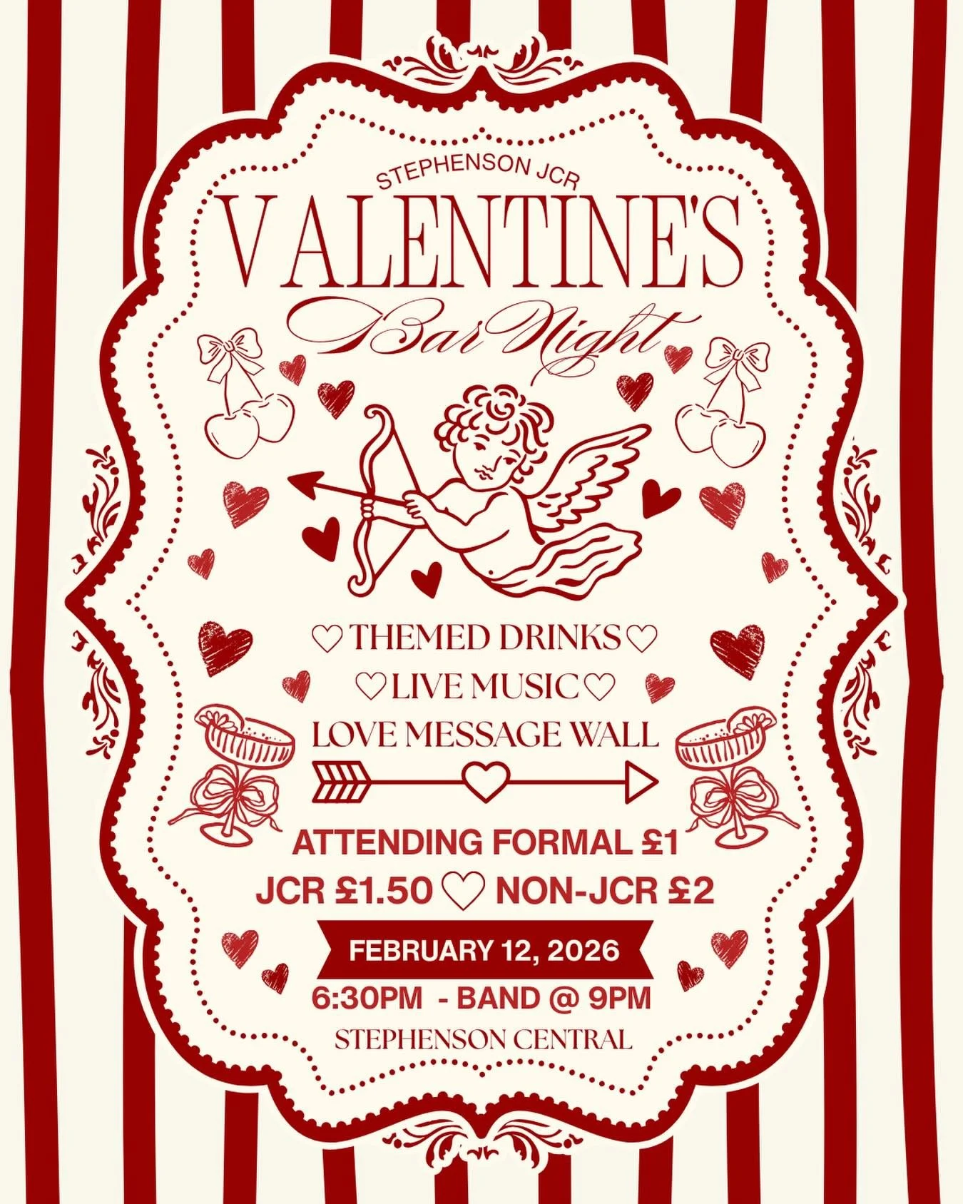 💓💐Love is in the air! Bring your valentine (or galentine) to our Valentine&rsquo;s bar night on the 12th of February after the locomotion dinner!

Tickets on sale NOW! Link in the story :)💐💓

Live band at 9pm, themed cocktails at the bar and lots