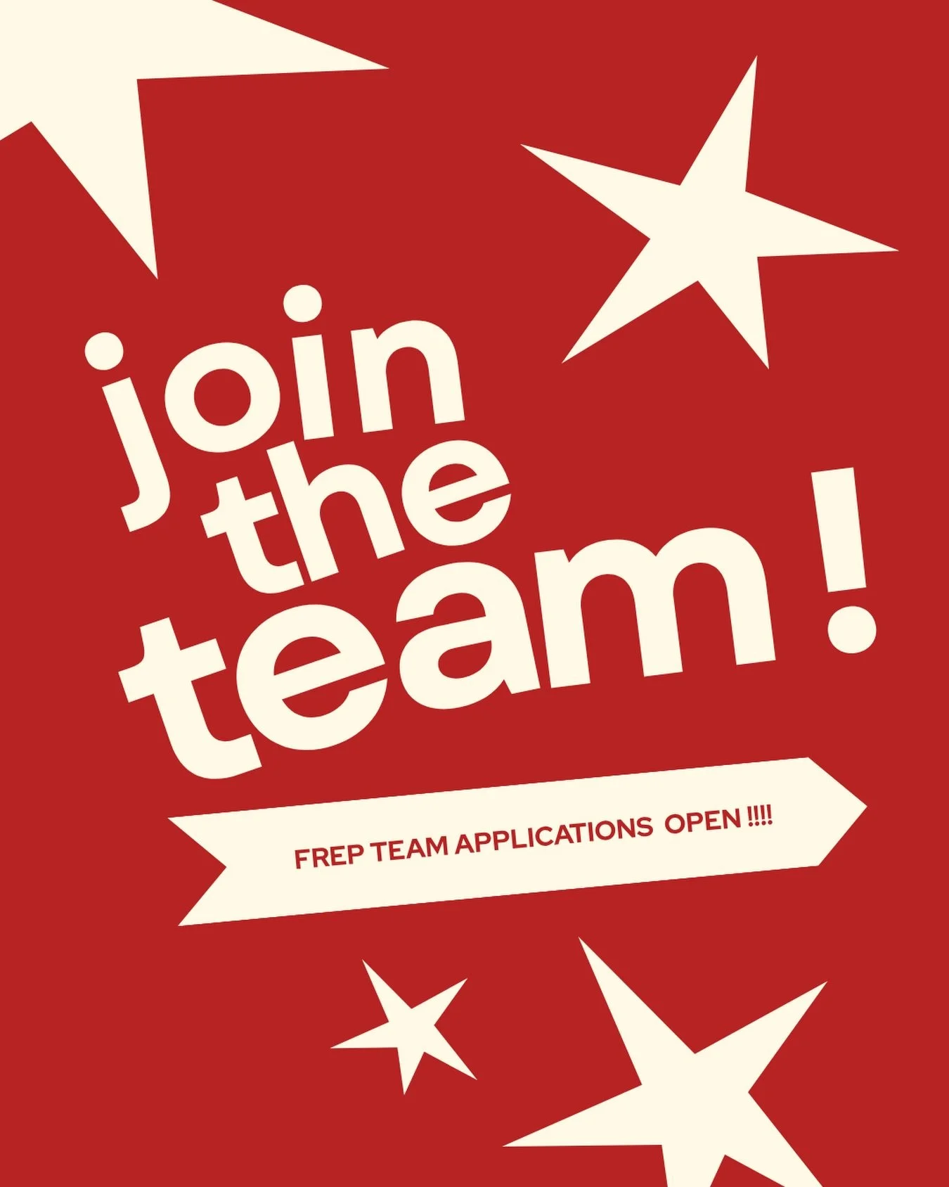 Applications close midnight on Sunday!!!

Do you want to welcome in the new students in September, get involved in college, and really foster the Stephenson environment? Then maybe frepping is for you!

Apply with the link in the bio and highlights ?