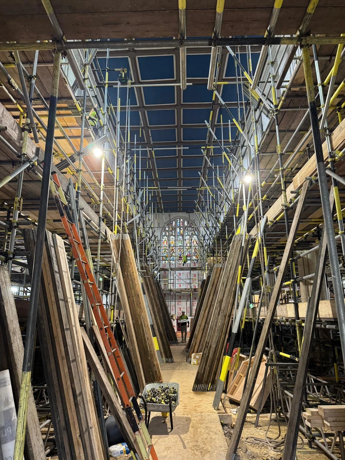 Intricate Scaffold design for St Michael le Belfrey