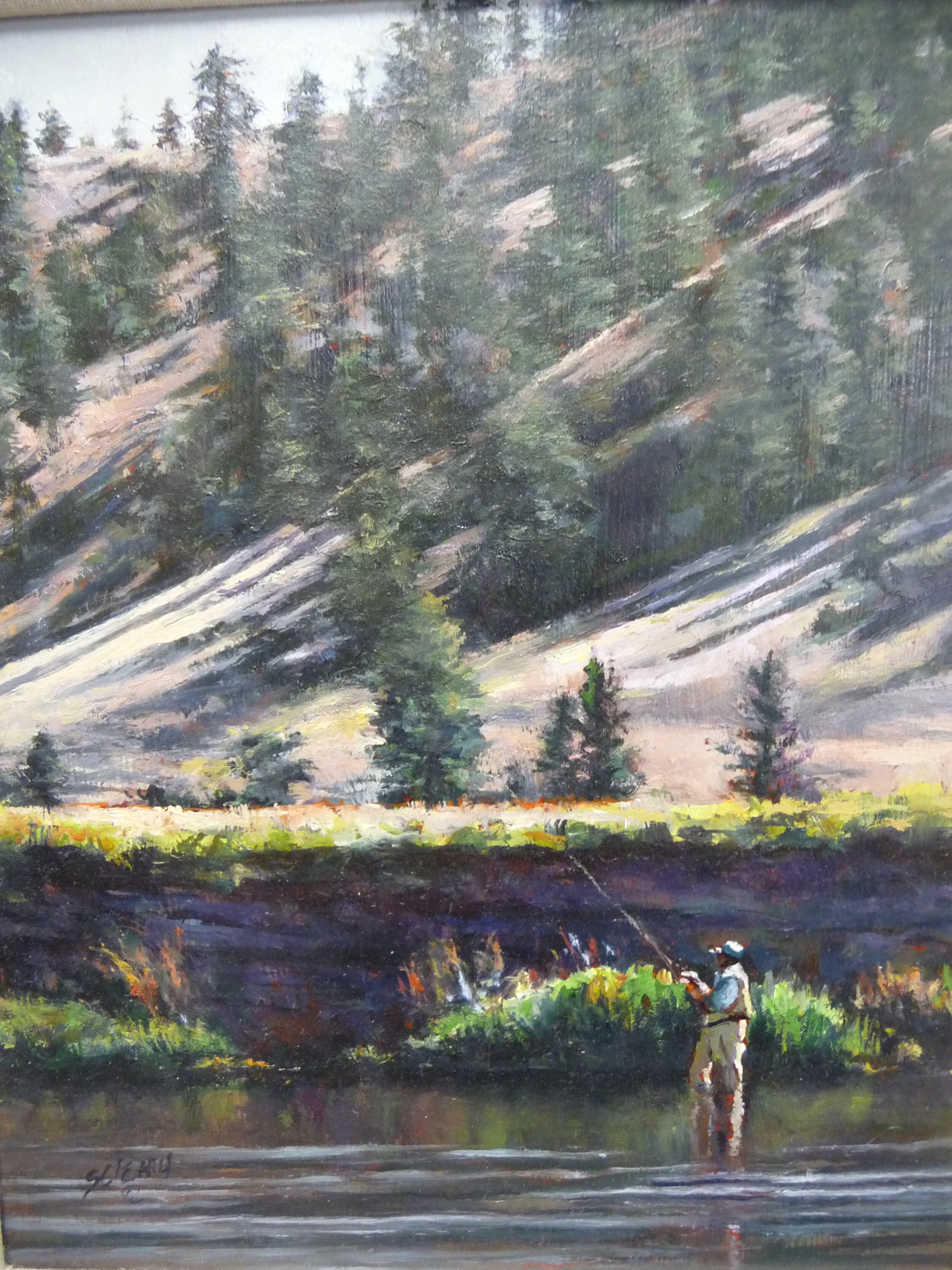Fishing Near a High Bank