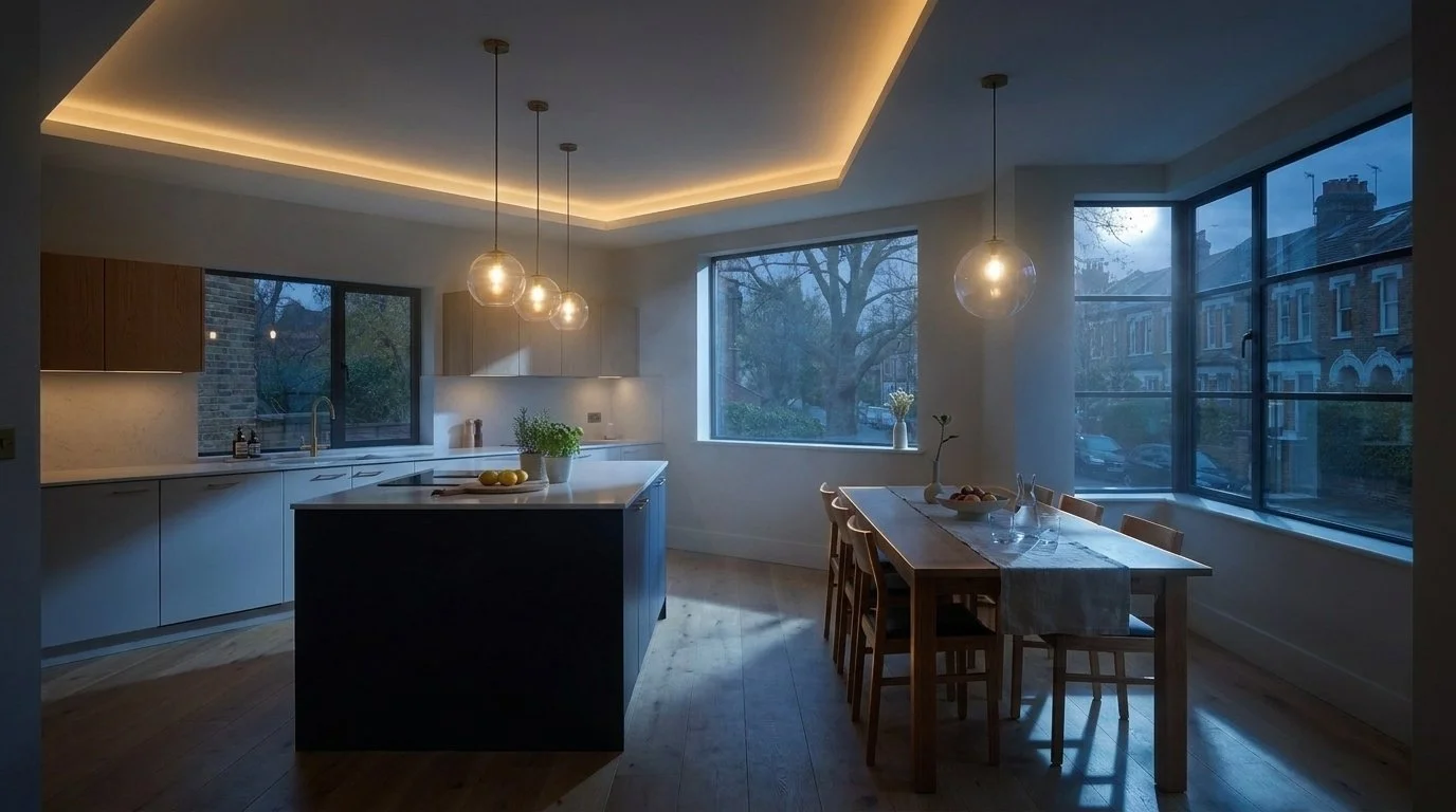 Contemporary Kitchen & Dining Visualisation