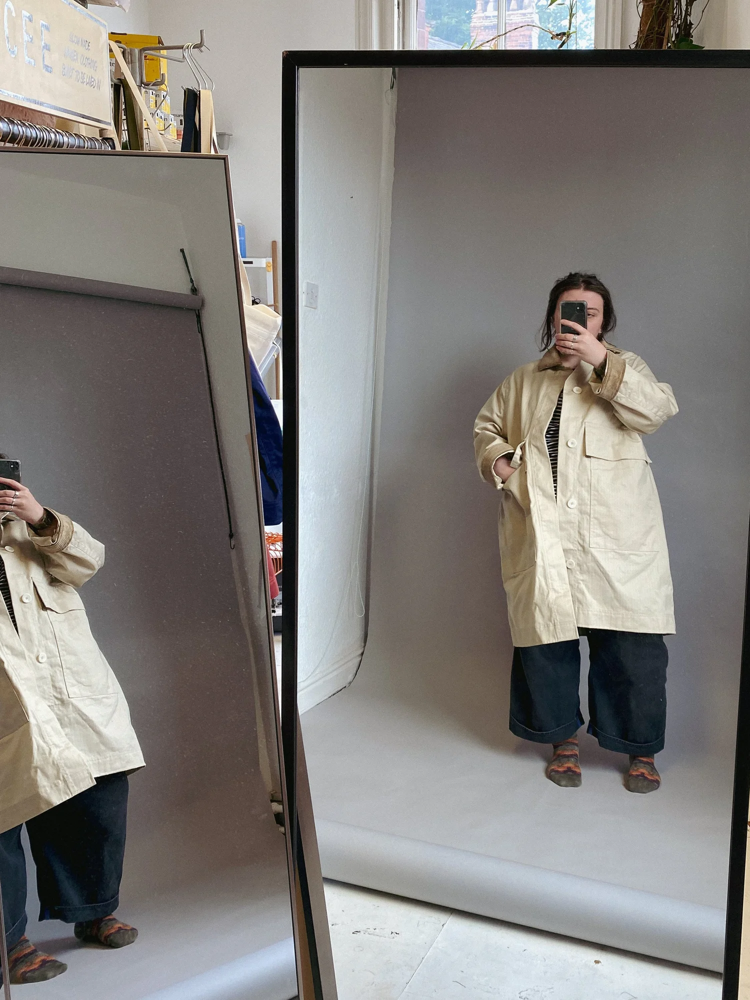013 WAX COTTON OVERCOAT — NEMCEE