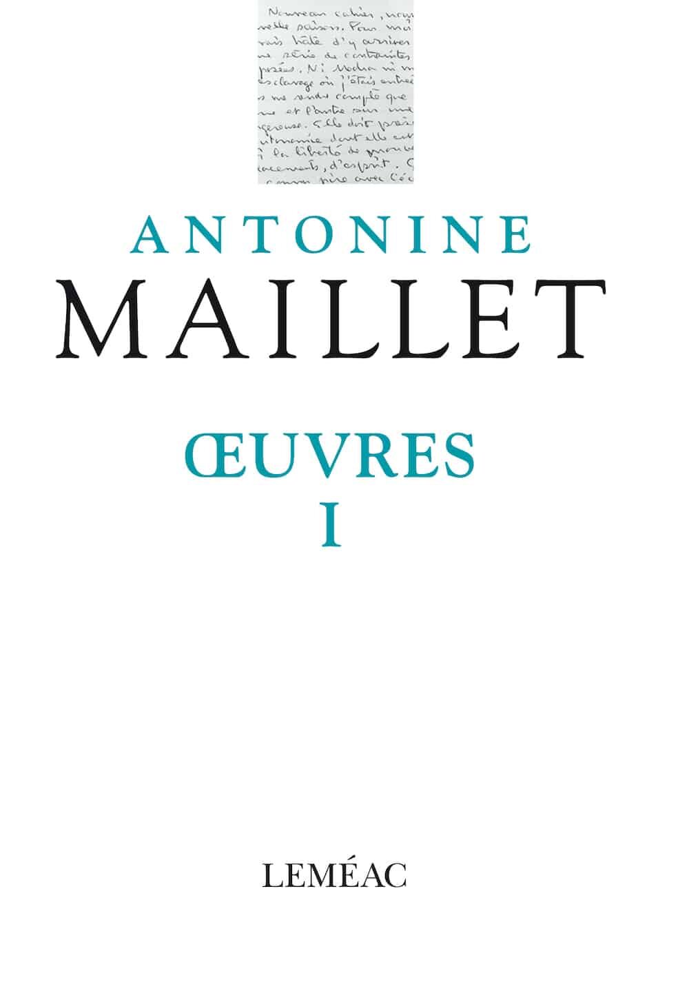 Antonine Maillet-Oeuvres I_Couvert.jpg