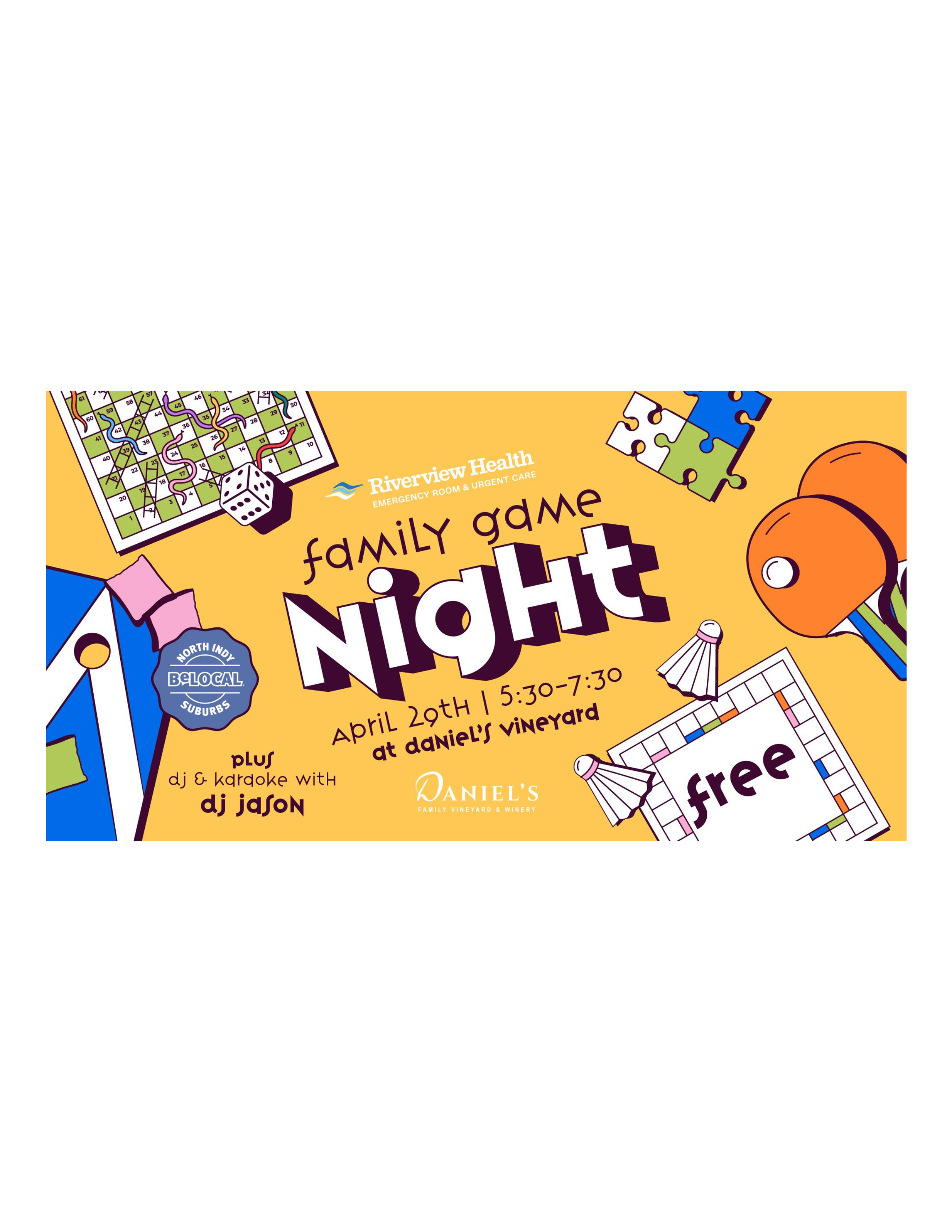 BeLocal Family Game Night at Daniel’s Vineyard