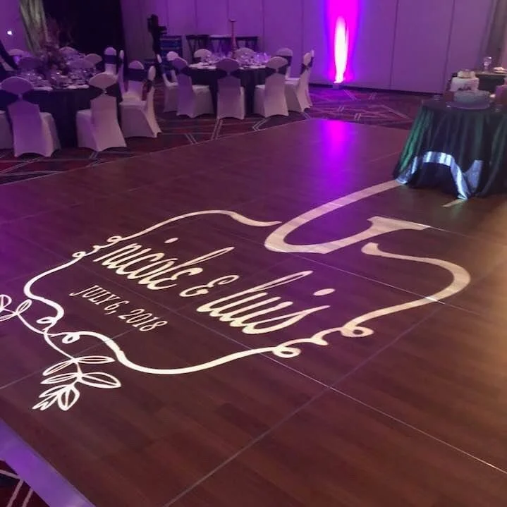 Custom Wedding Monogram on Dancefloor