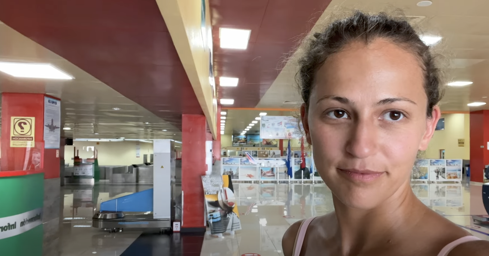 A woman in the Varadero airport