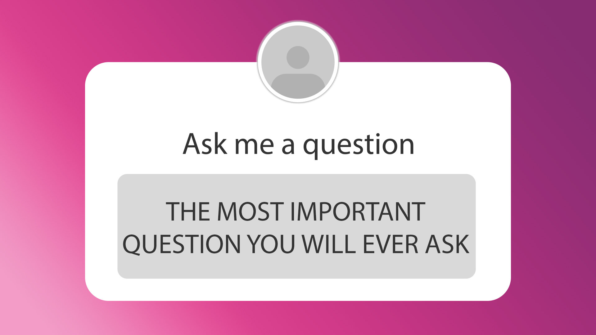 The Most Important Question You Will Ever Ask - Evangelist Nathan Cox