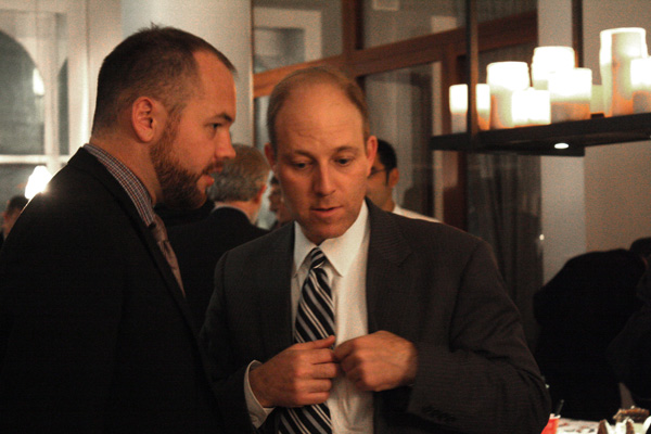 New York Candidate Corey Johnson and Robert Gottheim, Assistant to Congress Member Jerrold Nadler