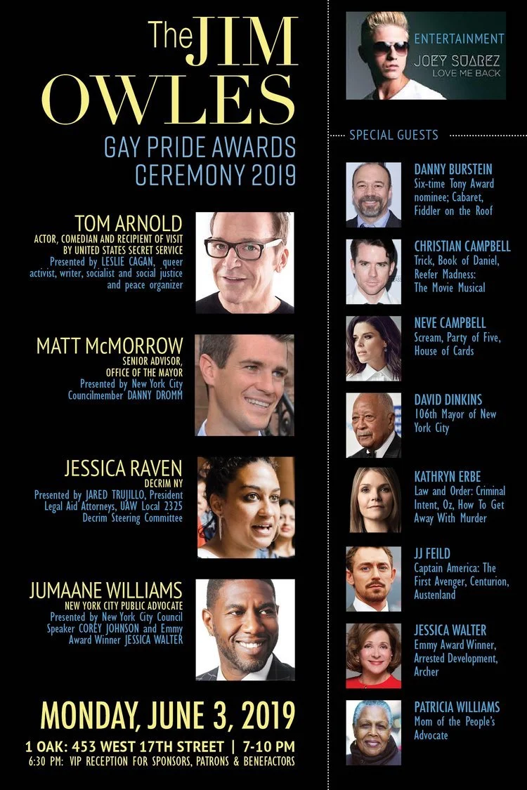 The Jim Owles Gay Pride Awards Ceremony 2019