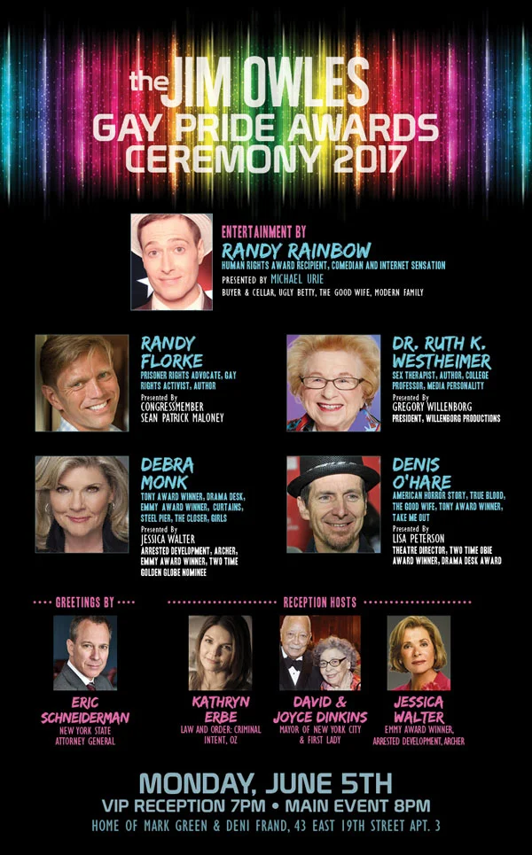 The Jim Owles Gay Pride Awards Ceremony 2017