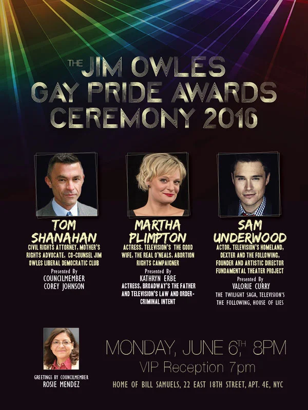 The Jim Owles Gay Pride Awards Ceremony 2016