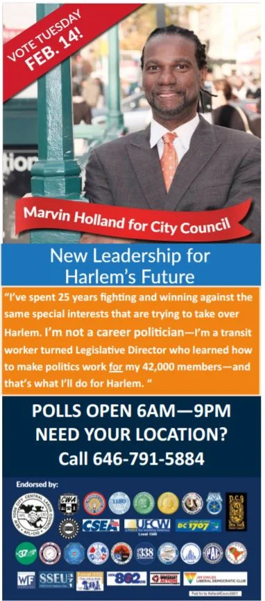 Statement from Marvin Holland, candidate for District Council 37 