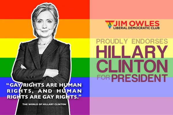 Jim Owles Liberal Democratic Club Endorses Hillary Clinton for President