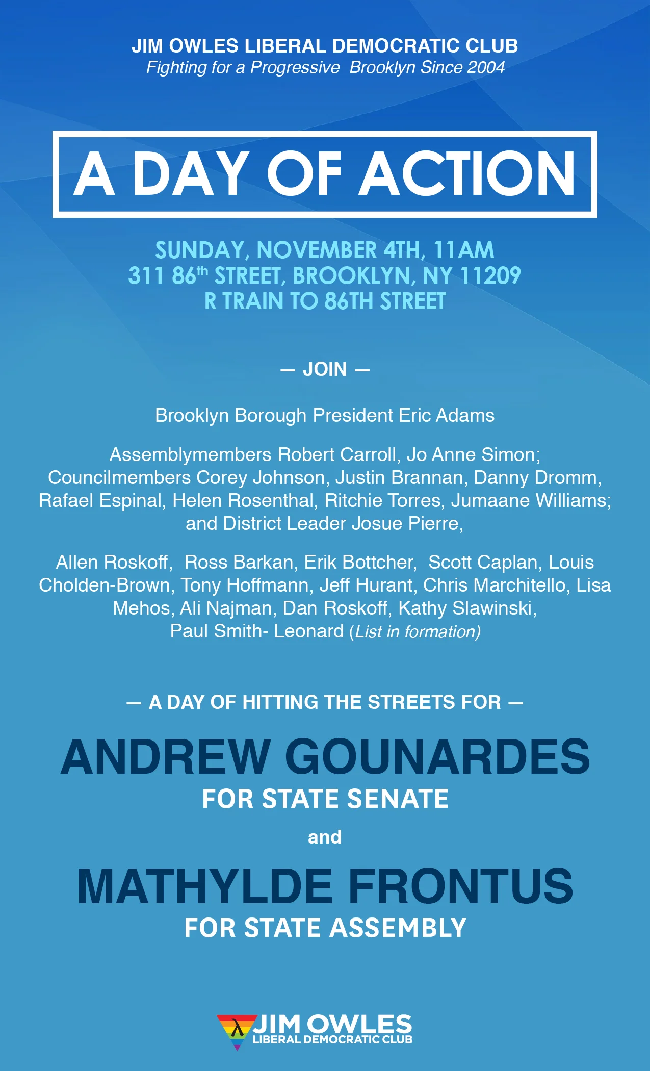 Jim Owles Liberal Democratic Club: A Day of Action: 