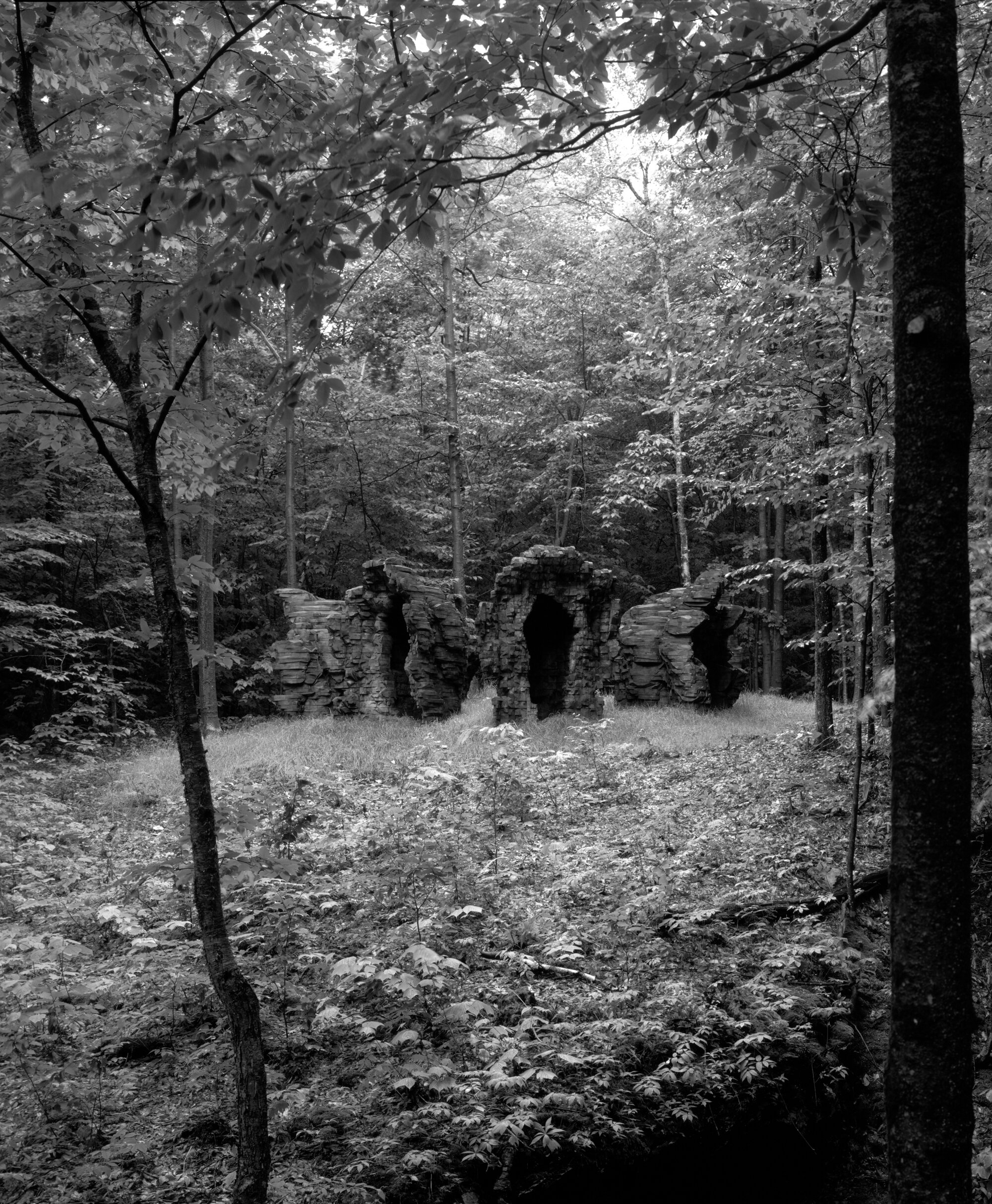       Na Onej Gorze , 2002 Cedar and graphite 89.5 x 246 x 261 in.    MORE IMAGES   Birch Hill Farm  