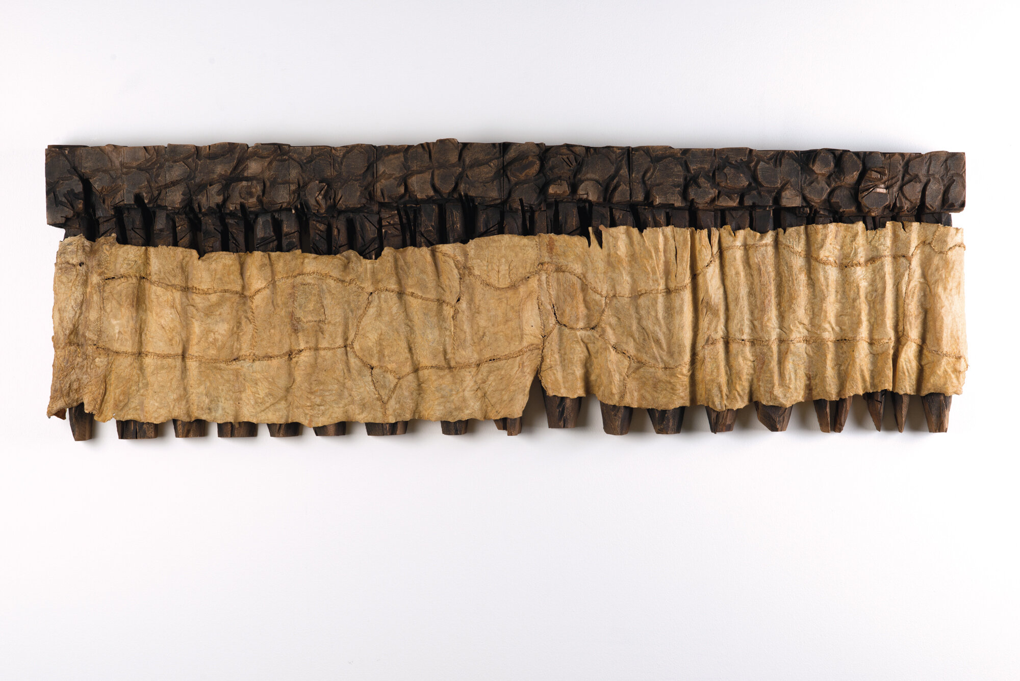       Comb with Bulbs , 1995-96 Cedar, graphite, and cow intestines 23.25 x 76.75 x 5 in.    Yorkshire Sculpture Park  