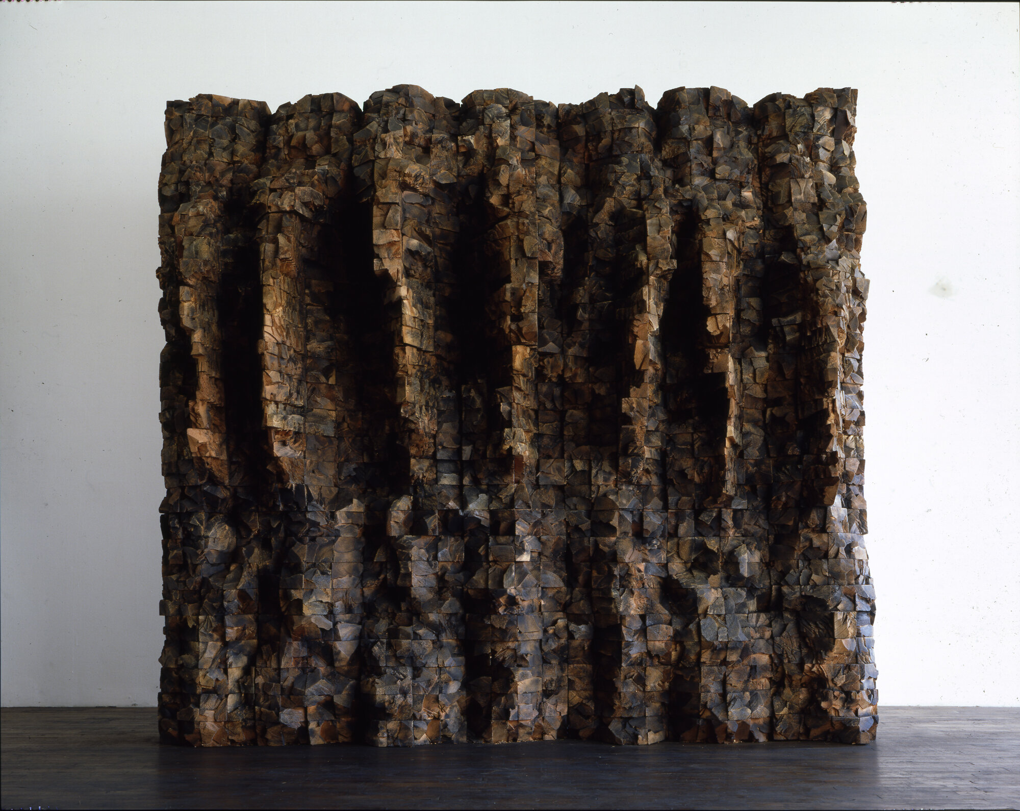      Lace Mountains , 1989 Cedar and graphite 96 x 96 x 36 in.    Lorence Monk Gallery  
