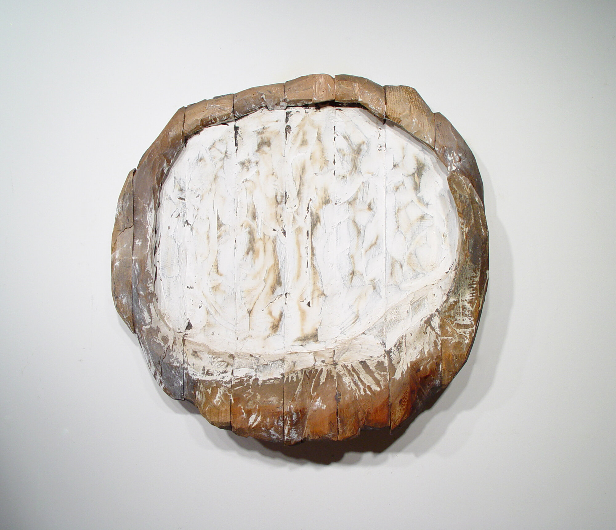       Dwa (two) , 2008 Cedar, plaster, and ink 26 x 26 x 5 in.    Galerie Lelong &amp; Co.  