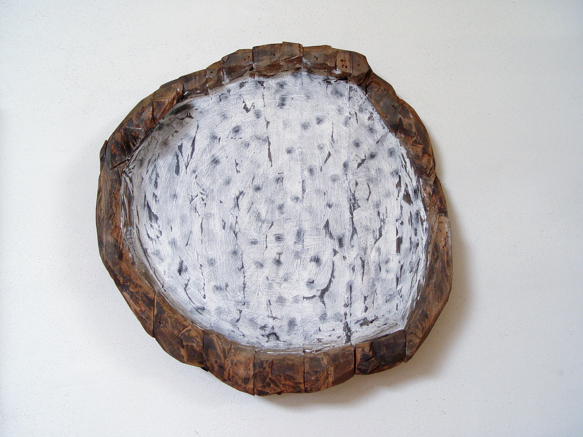       Trzy (Three) , 2008 Cedar, plaster, and ink 26 x 26 x 5 in.    Galerie Lelong &amp; Co.  
