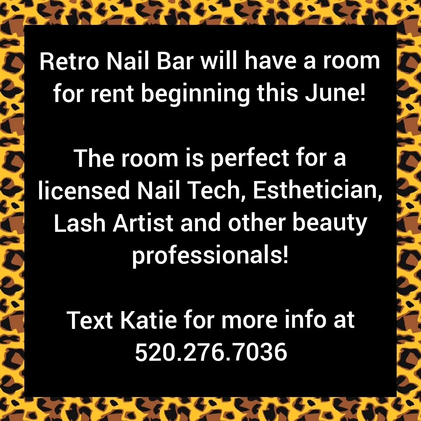 Are you a professional, licensed Nail Tech, Esthetician, lash artist or other beauty professional? Do you want to be your own boss and set your own hours? Retro Nail Bar will have one room and one station available to rent beginning in June! Located 