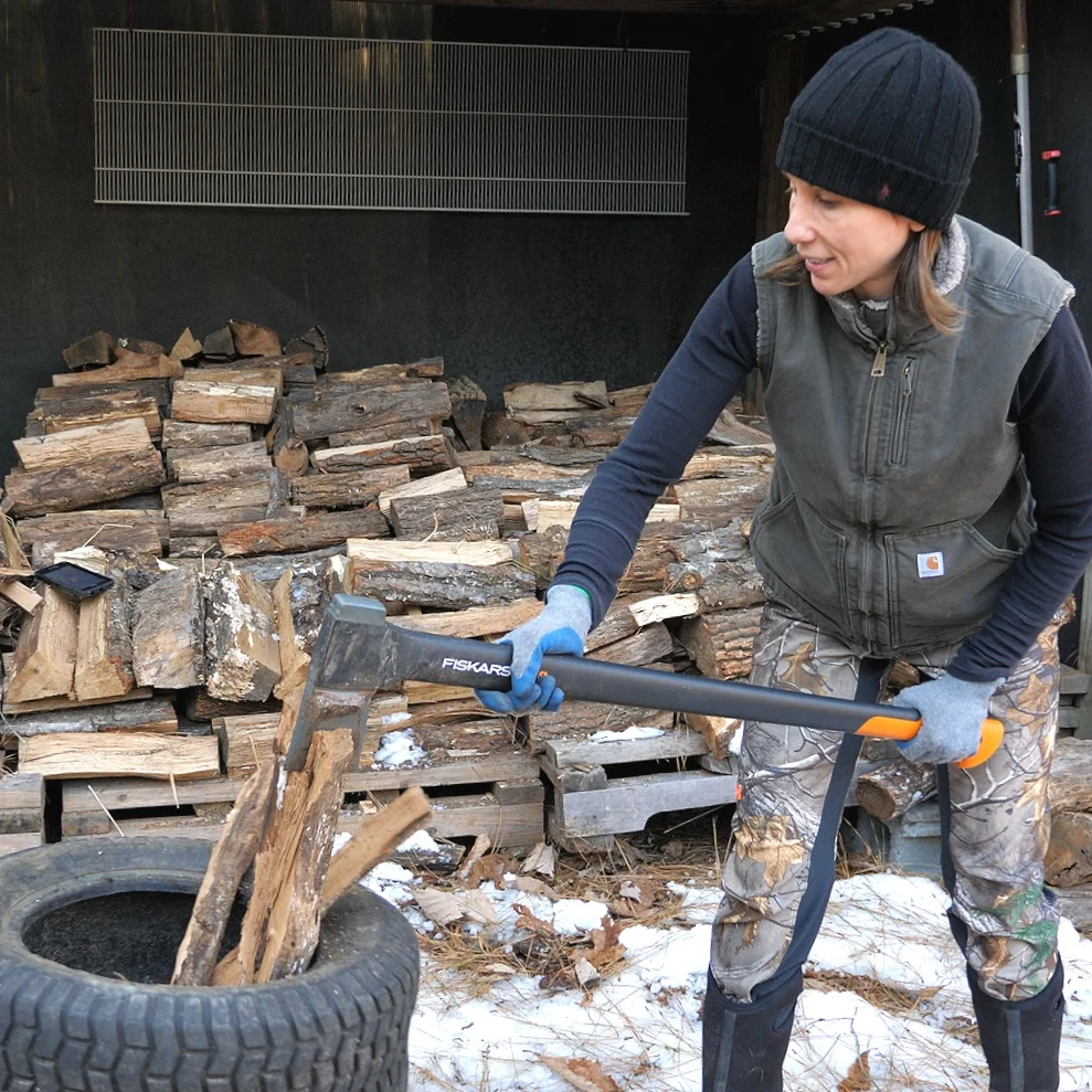 Stacking FIREWOOD Before the RAIN