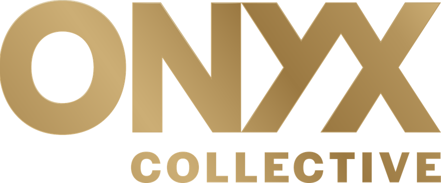 Text logo reading 'ONYX COLLECTIVE' in gold-colored letters.