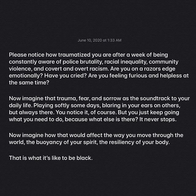 Not my words, but my thoughts and feelings exactly. I amended the last sentence to end at black, instead of black in America. We have more than one country on this earth that needs serious change. If this is hard for you, imagine how painful it is fo