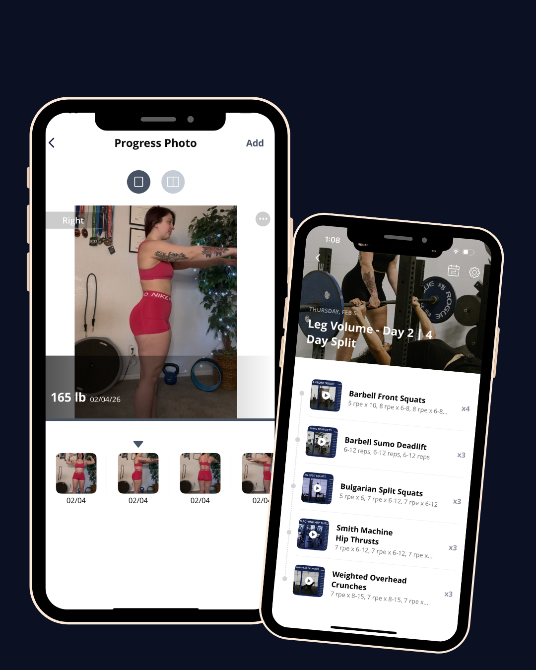 Weekly check-ins with your coach in the app with progress check-ins and training check-ins.png