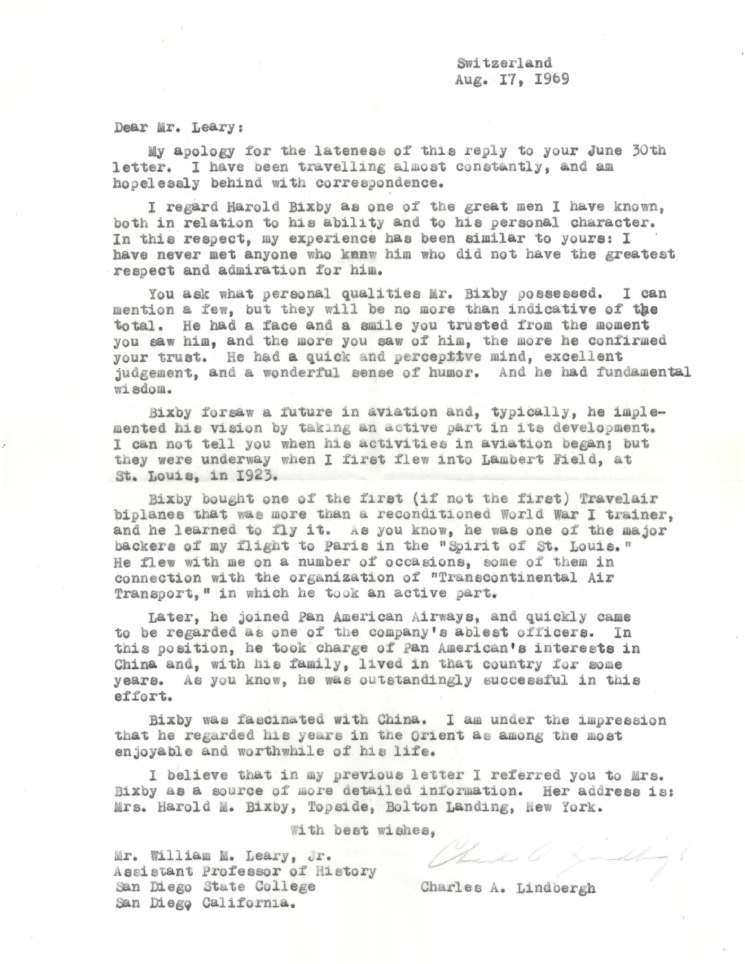 #3) Lindbergh to Leary letter.JPG